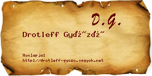 Drotleff Győző névjegykártya